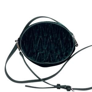 Sam Edelman Green Velvet Mini Crossbody Belt Bag